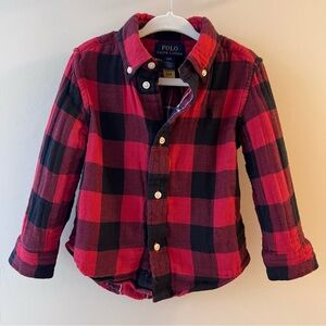 Polo by Ralph Lauren Kids Red and Black Plaid Flannel